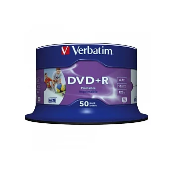 Verbatim 威寶 AZO DVD+R 4.7GB 16X 滿版可印片50P