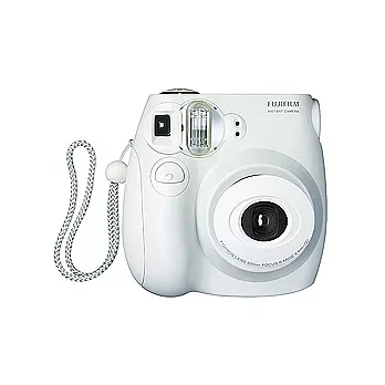 富士instax mini 7S拍立得相機 白色(公司貨)+空白底片1捲+硬殼包