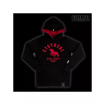 STAYREAL Classic Unicorn Hoodie 獨角獸經典帽T-黑色-紅標合身版S號