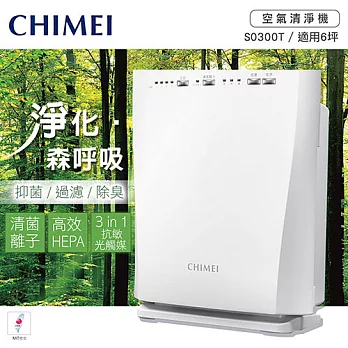 【CHIMEI奇美】清菌離子空氣清淨機S0300T白