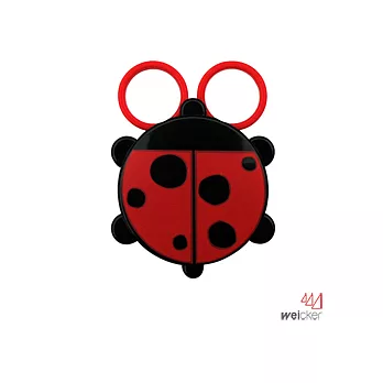 ☆日本製☆攜帶式不鏽鋼食物剪刀-人氣瓢蟲(背面附磁鐵)