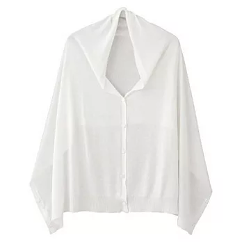 [MUJI 無印良品]嫘縈混絲多用披肩柔白