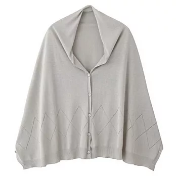 [MUJI 無印良品]嫘縈混絲多用披肩紋樣灰