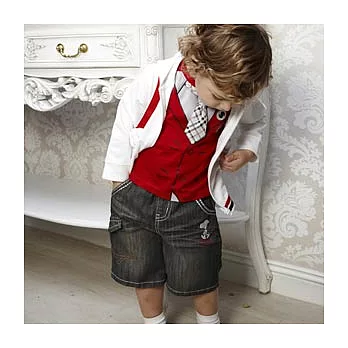 百事特童裝e店【SNOOPY】刷白抓皺牛仔五分褲 (黑-80)