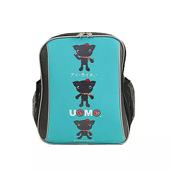 【UNME●小黑貂】超輕量印圖藍綠色後背書包●3037G