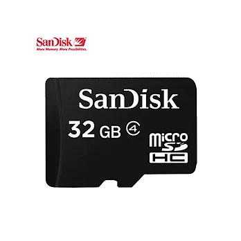 Sandisk MicroSDHC 32GB Class4 記憶卡+轉接卡