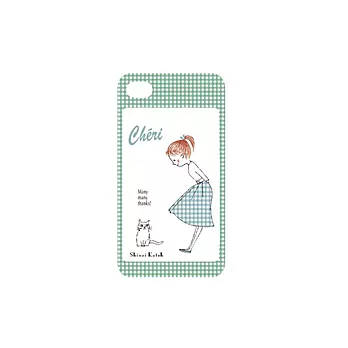 Shinzi Katoh 插畫 iPhone 4S專用保護殼-女孩與貓