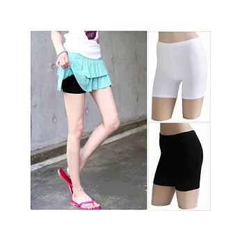 【Mujaki】防走光超彈力牛奶絲平口安全褲 (黑)