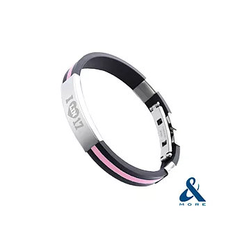 【＆MORE】一起放肆17瘋籃球鈦鍺手環-限量款(粉紅)