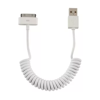 SALOM 蘋果 USB 捲線 (白色)