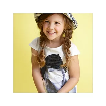 【LOVEDO-艾唯多童裝】個性休閒 紳士帽女孩短袖T恤-11號