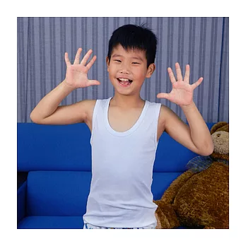 【anny pepe】男童背心_素面水藍色_美國精梳純棉_120cm