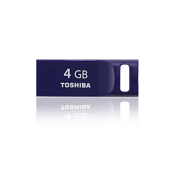 TOSHIBA 超薄迷你鏡面 4GB 隨身碟 藍色 (平行輸入)