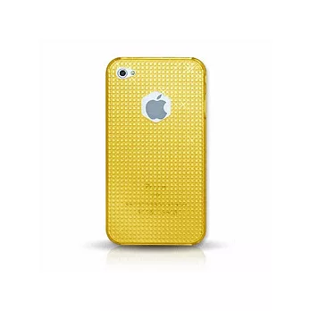KEYDEX iPhone 4 / 4S 晶鑽保護殼(透明款)-橘黃色