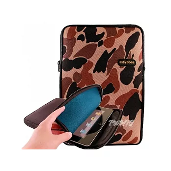 潛水布9吋/10吋/10.1吋筆電/iPad平版電腦包/質感柔軟防水筆電套 (迷彩色)