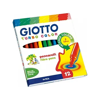 【義大利 GIOTTO】可洗式兒童細頭彩色筆(12色)