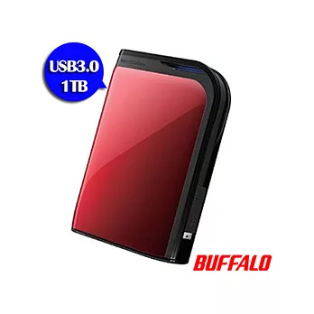 Buffalo PZ系列2.5吋USB3.0 1TB軍規級防震 隨身硬碟(紅)