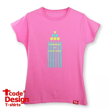 Tcode 0022【Steady ＆ Solid】女版S蜜桃色-美國棉T