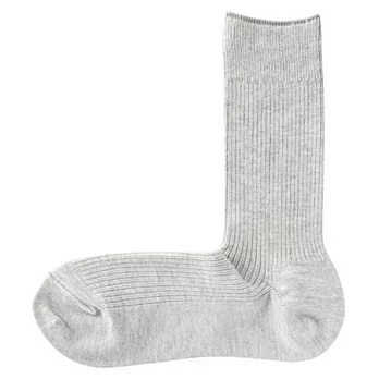 [MUJI 無印良品]男祕魯棉混直角短襪淺灰