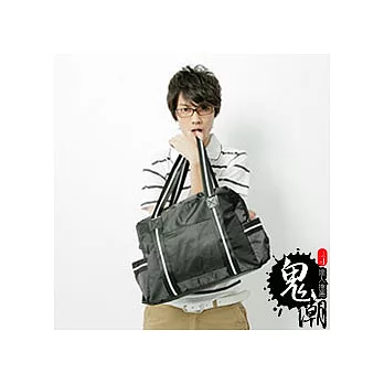 【小鬼潮流】B0369【雅痞學院尼龍肩背包】黑色