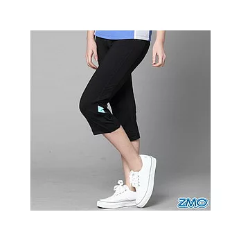 ZMO 柔膚散熱排汗舒適六分褲(SS080BL)(黑/藍)M號