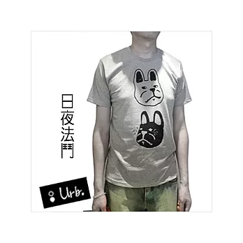：Urb.【日夜法鬥】男/灰/T恤/L