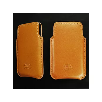 Alto Informa Italian leather bag for iPhone 4S - 駝色