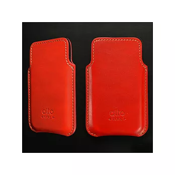 Alto Informa for iPhone 4S/4/3GS/3G 義大利製皮革皮套（西瓜紅）