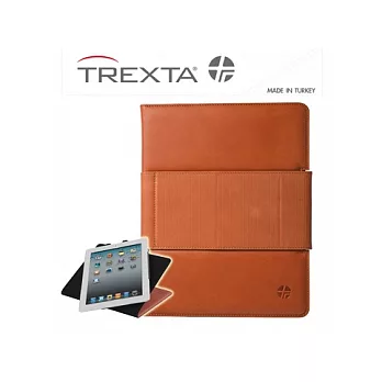 Trexta Rotating Folio New iPad/iPad2 土耳其精品級旋轉真皮皮套 駝色