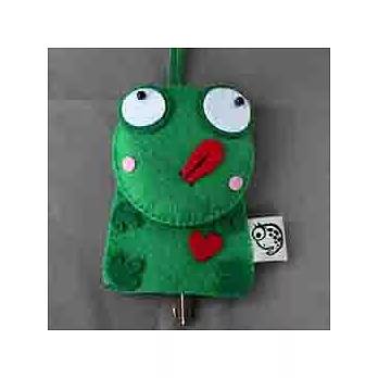 【Hello】青蛙不織布鑰匙圈掛袋