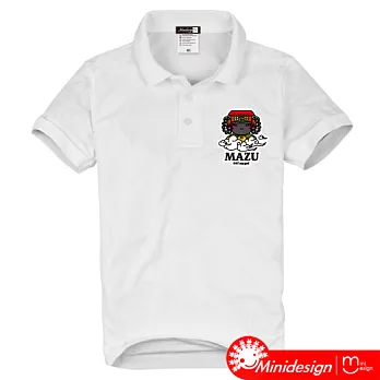 【Minidesign】MAZU OH my god_POLO衫-白色-XL