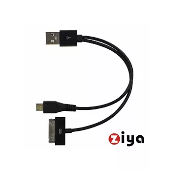 iPhone/ micro USB to USB二合一充電傳輸線