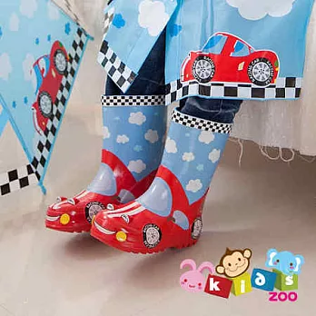 【kids zoo】童趣造型兒童雨鞋_賽車17賽車