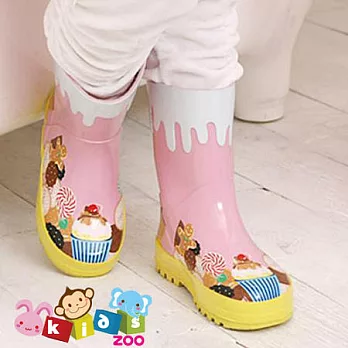 【kids zoo】童趣造型兒童雨鞋21草莓蛋糕