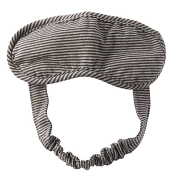 [MUJI 無印良品]棉混天竺攜帶式眼罩/棕x灰條紋