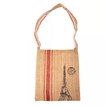【KK Jute Bag 潮麻包】文青巴黎鐵塔-斜背包