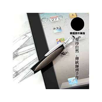 AGE ADD 愛木者兩用三角型觸控筆-黑木自動鉛筆黑色