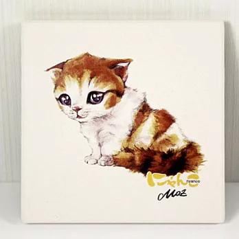 ◆明日樂自在◆旺貓吸水杯墊-金吉拉