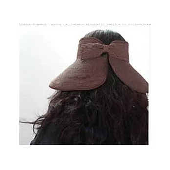 大帽簷可摺疊遮楊帽咖啡色