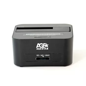 2.5/3.5吋 SATA至USB3.0 讀卡機 複合式 硬碟外接座黑色