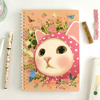 Jetoy,Choo choo cat甜蜜貓春漾線圈記錄本_Pink hood