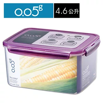『ZZF-140V』樂扣0.05g超保鮮微波長方型保鮮盒-(4.6L)(紫蓋)