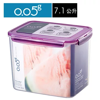 『ZZF-141V』樂扣0.05g超保鮮微波圓型保鮮盒-(7.1L)(紫蓋)