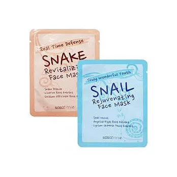 Sasa tinnie●蝸牛 / 蛇胜面膜系列-蝸牛再生修護1入