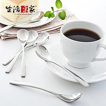 【生活采家】用餐新美學優雅系列不鏽鋼咖啡匙(6入裝)#99182