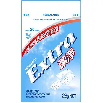 Extra 潔淨無糖口香糖-薄荷口味