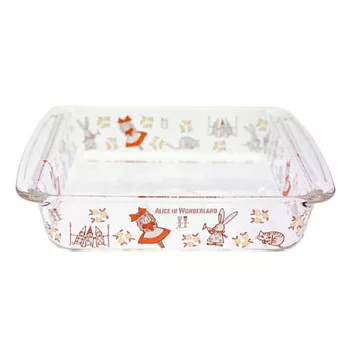 Shinzi Katoh 耐熱彩繪玻璃大烤盤-艾莉絲夢遊仙境