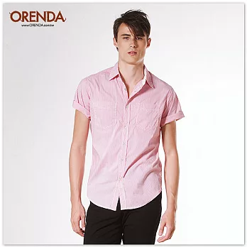 ORENDA 經典直條纹襯衫S紅白條