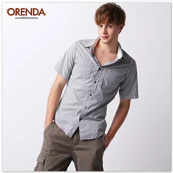 ORENDA 經典直條纹襯衫S黑白條