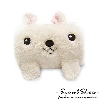 【Seoul Show】白兔熊/棕熊 珊瑚絨多功能動物造型冷氣毯(白兔熊)